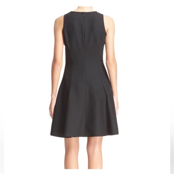 Kate Spade New York Vintage Fit-N-Flare Sleeveless Bow at V Neck Black Dress - Picture 4 of 13